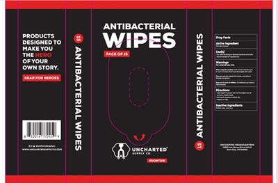 Principal Display Panel (15pcs Antibactrial Wipes Ethyl Alcohol 75)